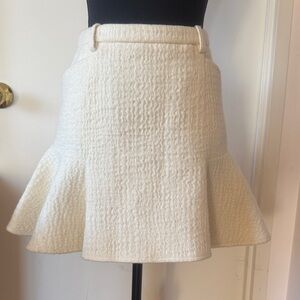 Barbara Bui Paris Cream Flared Skirt 38